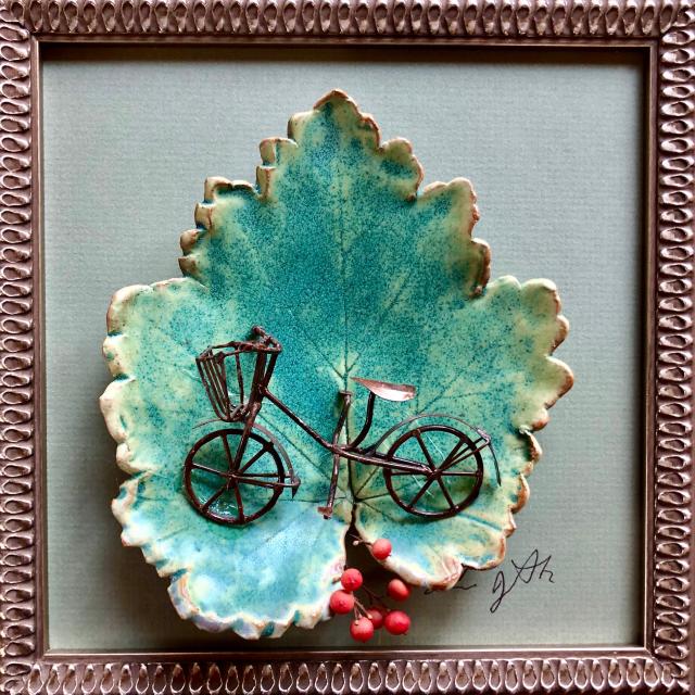 Green Leaf with Bicycle